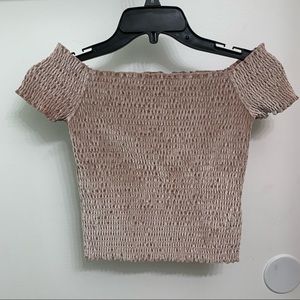 Velvet Off-The-Shoulder top